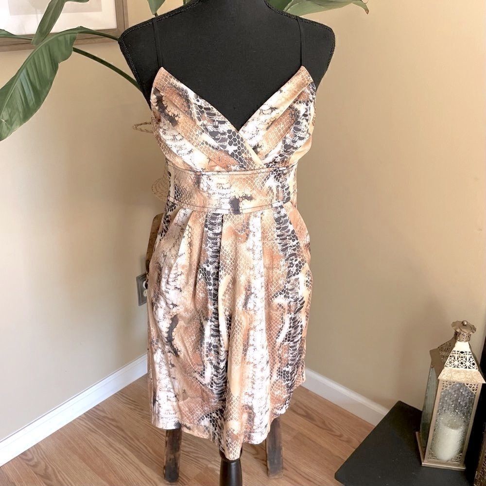 Y2K Snakeskin Satin Mini Dress